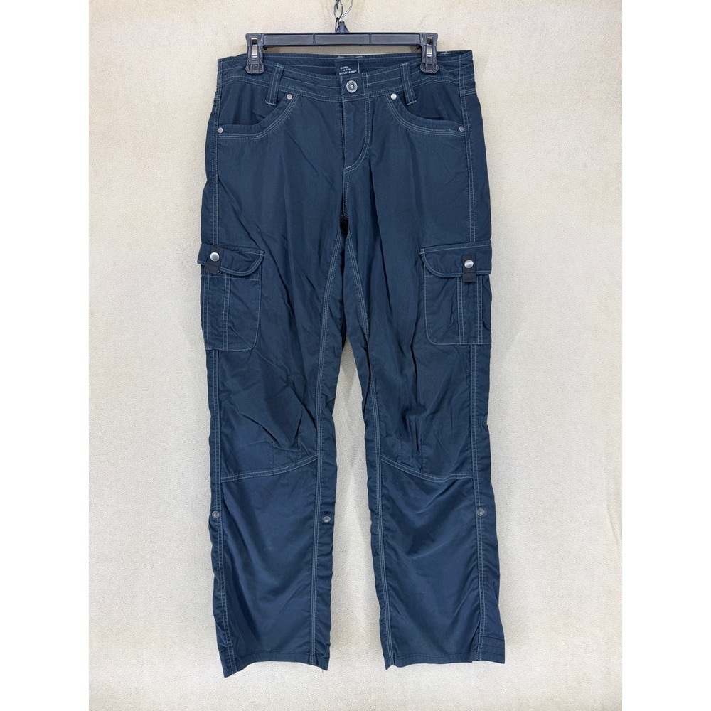 KUHL Women's 10 REG Cargo Pants Black Vintage Patina Dye Hiking Outdoor